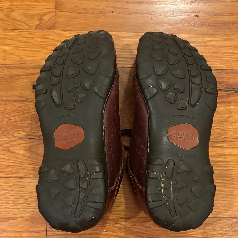 Born Men's Dark Brown Leather Derbys